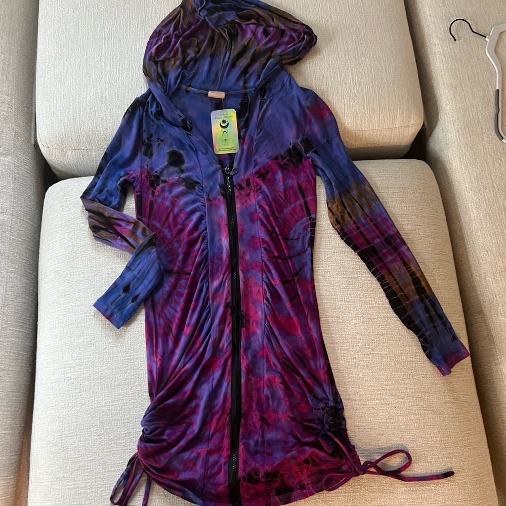 Women's Tie-Dye Hooded Jacket